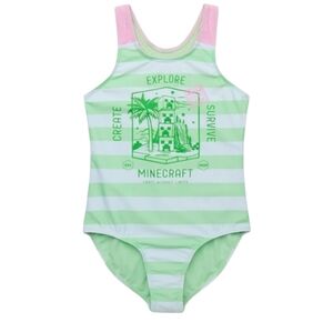 Girls Minecraft Bathing Suit Onepiece Swim